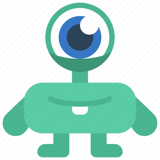 Large, long, eye, monster, cartoon, character icon - Download on Iconfinder