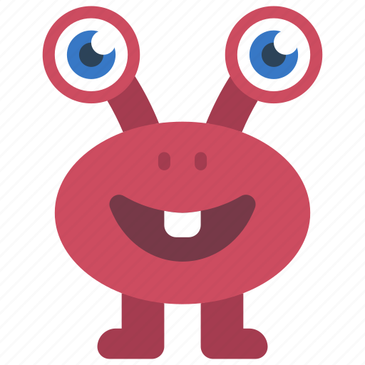 Long, eyes, monster, cartoon, character icon - Download on Iconfinder