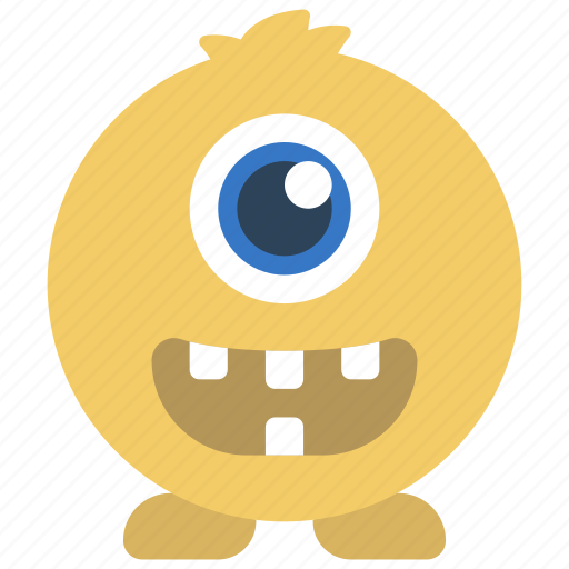 Oval, monster, cartoon, character, alien icon - Download on Iconfinder
