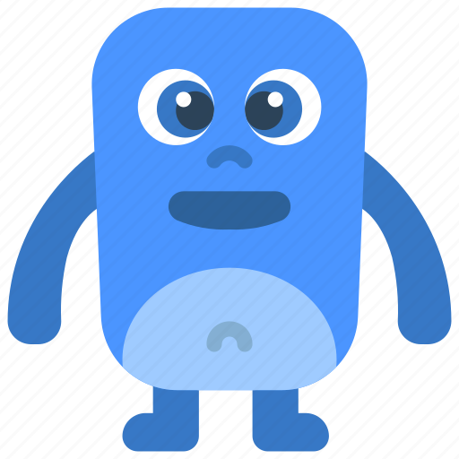 Rectangle, monster, cartoon, character, alien icon - Download on Iconfinder