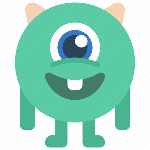 Round, gangly, monster, cartoon, character icon - Download on Iconfinder