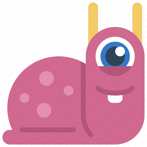 Snail, monster, cartoon, character, alien icon - Download on Iconfinder