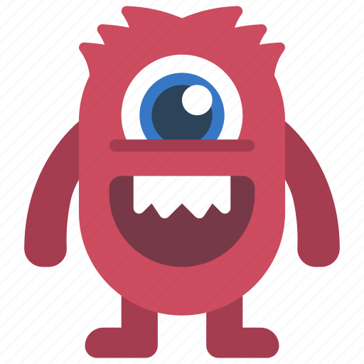 Spikey, hair, monster, cartoon, character icon - Download on Iconfinder