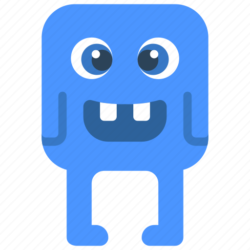 Square, monster, cartoon, character, alien icon - Download on Iconfinder