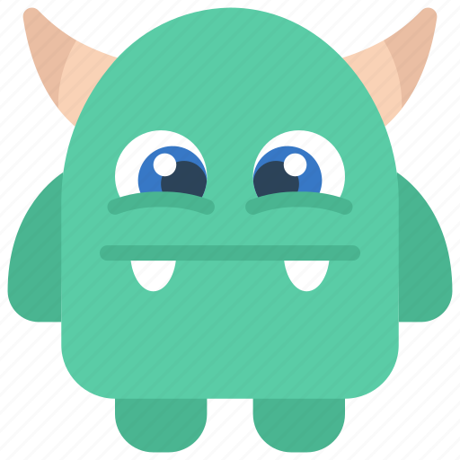 Stubby, monster, cartoon, character, alien icon - Download on Iconfinder