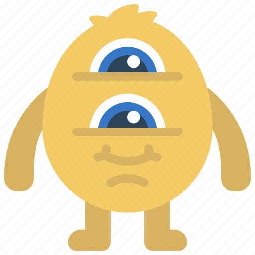 Two, eyes, ontop, monster, cartoon, character icon - Download on Iconfinder