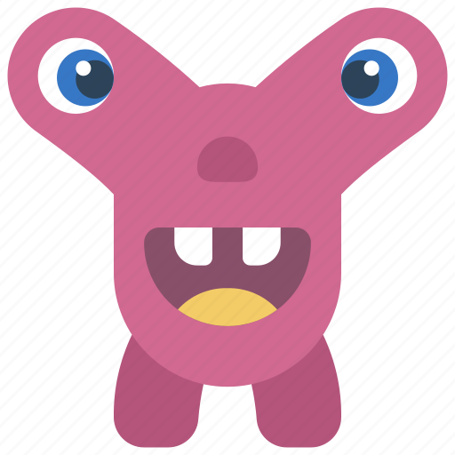 Wide, eyes, monster, cartoon, character icon - Download on Iconfinder
