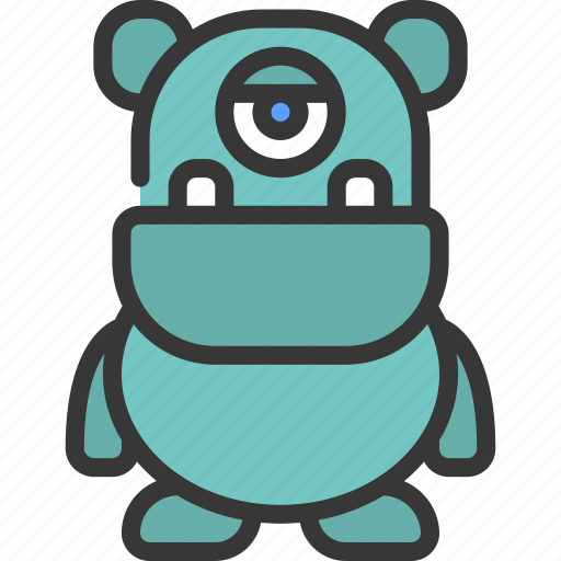 Big, chin, monster, cartoon, character icon - Download on Iconfinder