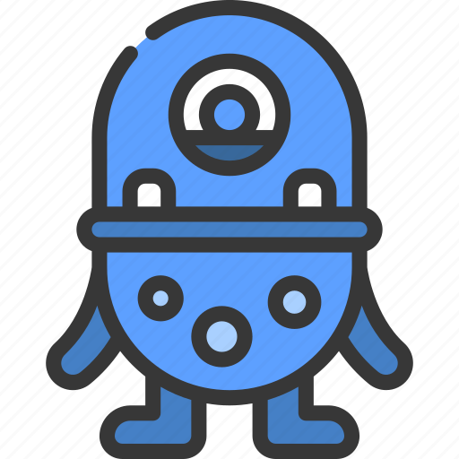 Big, chin, monster, cartoon, character, creature, alien icon - Download on Iconfinder