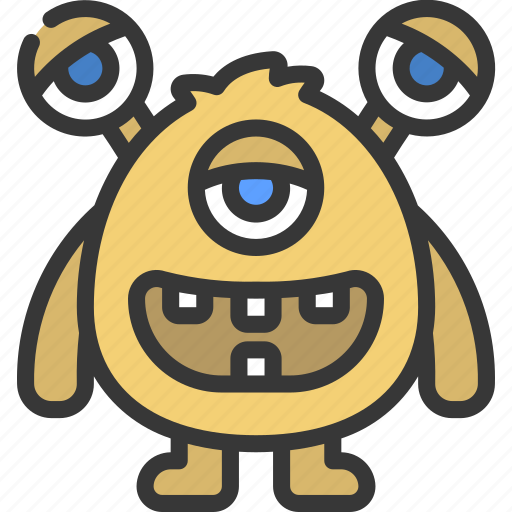 Egg, long, eye, monster, cartoon, character icon - Download on Iconfinder