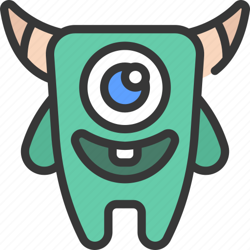 Happy, monster, cartoon, character, alien icon - Download on Iconfinder