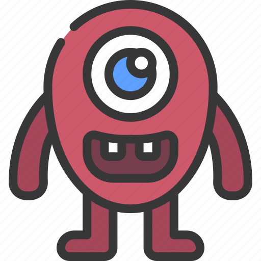 Oval, monster, cartoon, character, alien, big, eye icon - Download on  Iconfinder