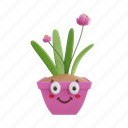 cute, plant, cute plant, gardening, leaf, green, natural, flower, emoji 