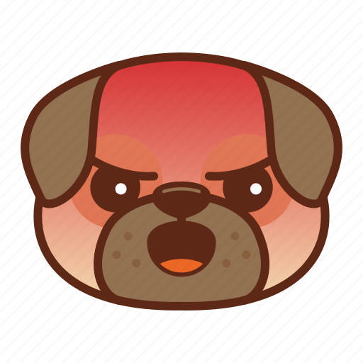 Angry, animal, cute, dog, emoji, emoticon, pet icon - Download on Iconfinder