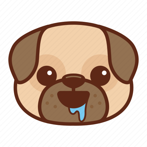 Animal, cute, dog, drool, emoji, emoticon, pet icon - Download on Iconfinder