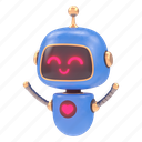 cute, bot, robot, emoticon, robots, artificial, intelligence 