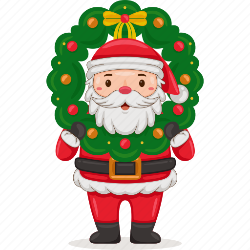 Santa, claus, vector, cartoon, character, christmas, xmas icon - Download on Iconfinder
