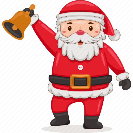 Santa, claus, vector, cartoon, character, merry, happy icon - Download on Iconfinder