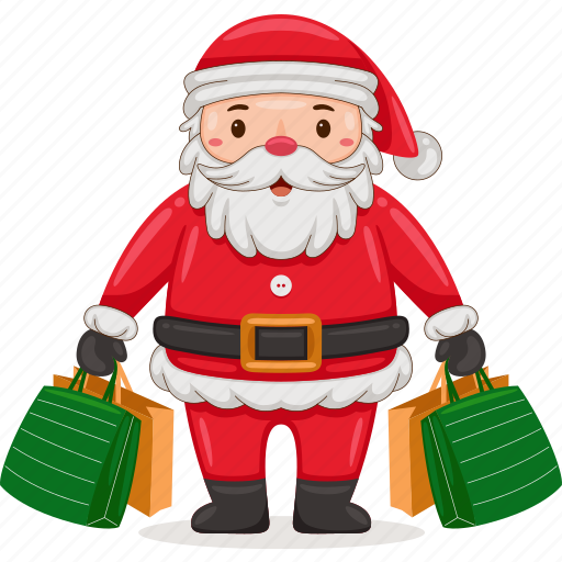 Santa, claus, vector, cartoon, character, happy, christmas icon - Download on Iconfinder