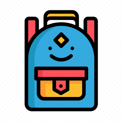 Back, backpack, cute, education, school icon - Download on Iconfinder