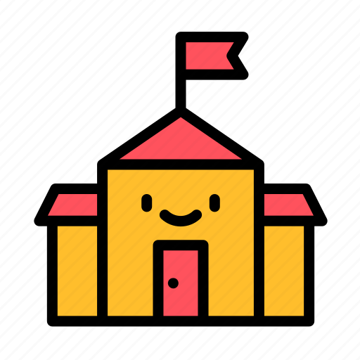 Building, cute, education, school icon - Download on Iconfinder
