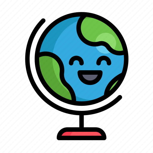 Cute, education, globe, school icon - Download on Iconfinder