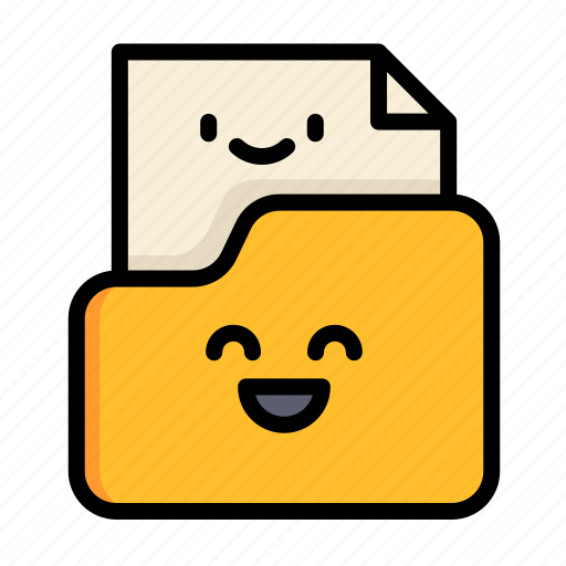 Cute, document, education, folder, paper, school icon - Download on Iconfinder