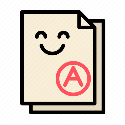 Copy, cute, education, high mark, paper, school icon - Download on ...