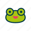 frog, emoji, emoticon, smile 
