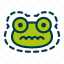 frog, expression, emoji, smile