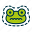 frog, expression, emoji, smile 