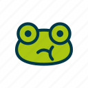 frog, hurt, sad, expression, face