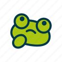 frog, sad, emoticon