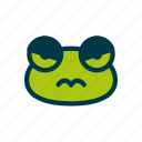 frog, expression, angry, emoticon, face