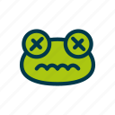 frog, emoticon, expression, face