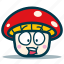 mushroom, character, emotion, cute, set, cartoon 