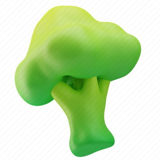 Broccoli, vegetable, organic, vegan, nutrition, vegetables, natural 3D illustration - Download on Iconfinder