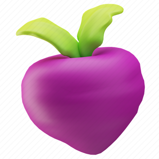 Turnip, vegetable, organic, vegan, nutrition, vegetables, natural 3D illustration - Download on Iconfinder