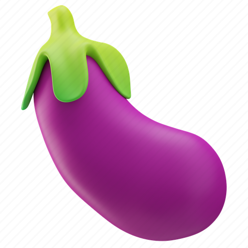 Eggplant, vegetable, organic, vegan, nutrition, vegetables, natural 3D illustration - Download on Iconfinder