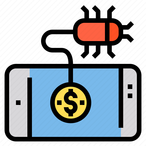 Bug, crime, data, money, phone icon - Download on Iconfinder