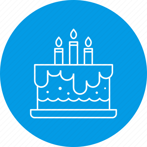 Anniversary, birthday, cake, candle, celebration icon - Download on Iconfinder