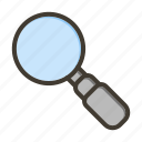 search, glass, loupe, magnifying, view