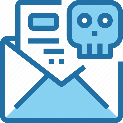 Crime, email, hack, letter, mail, security, skull icon - Download on Iconfinder