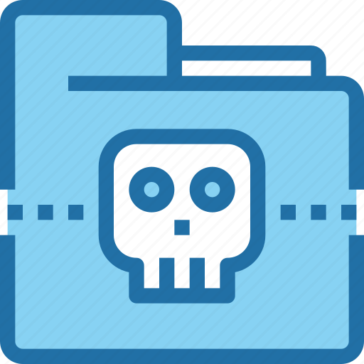 Crime, file, folder, hack, security, skull icon - Download on Iconfinder
