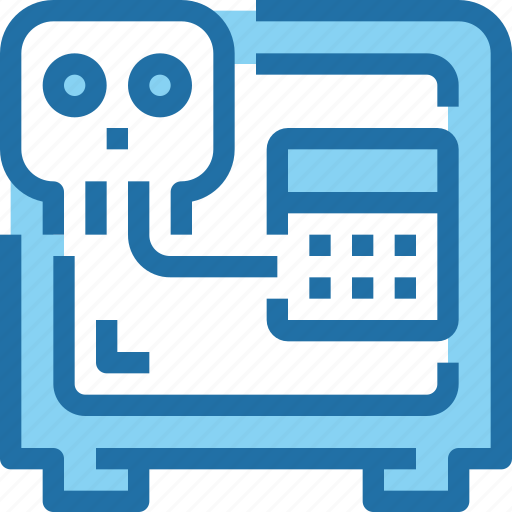 Bank, banking, crime, hack, safe, security, skull icon - Download on Iconfinder
