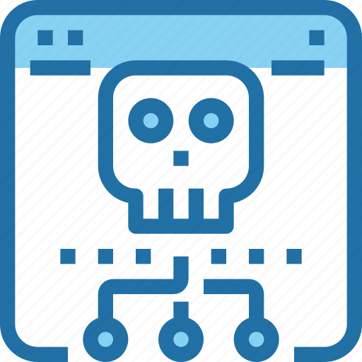 Browser, crime, hack, security, skull, website icon - Download on Iconfinder