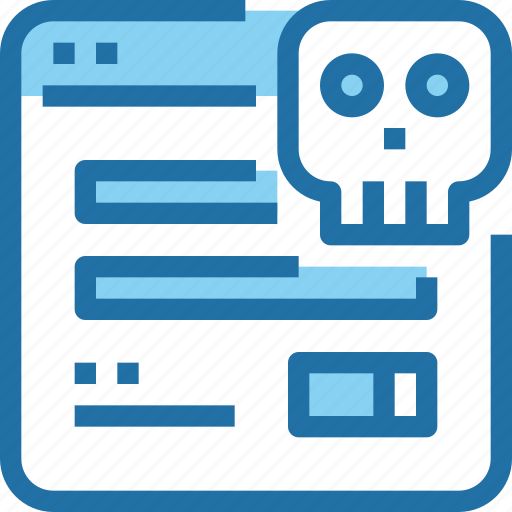 Browser, crime, hack, login, security, skull icon - Download on Iconfinder