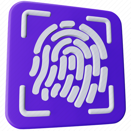 Biometric, cyber, crime, fingerprint, thumb scan, privacy, identify 3D illustration - Download on Iconfinder