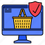 warranty, online, shopping, basket, browser, secure, shield 