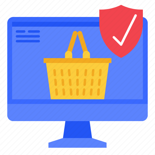 Warranty, online, shopping, basket, browser, secure, shield icon - Download on Iconfinder
